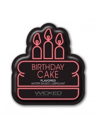 Лубрикант на водной основе со вкусом торта с кремом Wicked Aqua Birthday cake - 3 мл. - Wicked - купить с доставкой в Таганроге