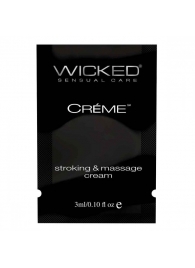 Крем для массажа и мастурбации Wicked Stroking and Massage Creme - 3 мл. - Wicked - купить с доставкой в Таганроге