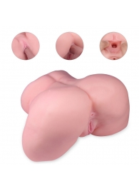 Реалистичный мастурбатор-полуторс с 2 рабочими отверстиями - S-HANDE - в Таганроге купить с доставкой