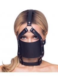 Черный намордник с кляпом-шаром Head Harness With A Gag - Orion - купить с доставкой в Таганроге