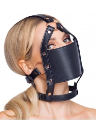 Черный намордник с кляпом-шаром Head Harness With A Gag - Orion - купить с доставкой в Таганроге