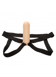 Телесный фаллопротез из силикона Extension with Harness - 15,75 см. - California Exotic Novelties - купить с доставкой в Таганроге