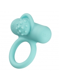 Аквамариновое эрекционное виброкольцо Silicone Rechargeable Nubby Lover’s Delight - California Exotic Novelties - в Таганроге купить с доставкой