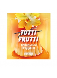 Пробник гель-смазки Tutti-frutti со вкусом ванильного пудинга - 4 гр. - Биоритм - купить с доставкой в Таганроге