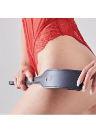 Черная кожаная шлепалка SitaBlack - 30 см. - Sitabella - купить с доставкой в Таганроге