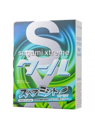 Презервативы Sagami Xtreme Mint с ароматом мяты - 3 шт. - Sagami - купить с доставкой в Таганроге