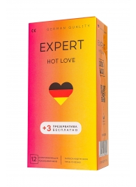 Презервативы EXPERT Hot Love с разогревающим эффектом - 12 шт.(+3 в подарок) - Expert - купить с доставкой в Таганроге