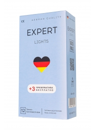 Ультратонкие презервативы EXPERT Lights - 12 шт.(+3 в подарок) - Expert - купить с доставкой в Таганроге