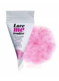 Съедобное согревающее массажное масло Love Me Tender Cotton Candy с ароматом сладкой ваты - 10 мл. - Love to Love - купить с доставкой в Таганроге