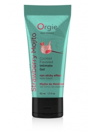 Съедобный интимный гель Orgie Lube Tube Cocktail Strawberry Mojito - 50 мл. - ORGIE - купить с доставкой в Таганроге