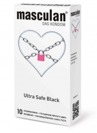 Ультрапрочные презервативы Masculan Ultra Safe Black - 10 шт. - Masculan - купить с доставкой в Таганроге