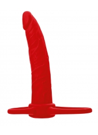 Красная насадка на пенис для двойного проникновения Black Red - 16,5 см. - ToyFa - купить с доставкой в Таганроге