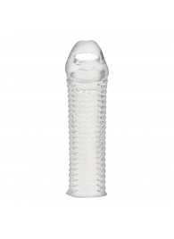 Текстурированная насадка на пенис Clear Textured Penis Enhancing Sleeve Extension - 16,5 см. - BlueLine - в Таганроге купить с доставкой