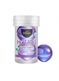 Лубрикант на масляной основе Hot Ball Beija Muito с ароматом винограда (2 шарика по 3 гр.) - HotFlowers - купить с доставкой в Таганроге