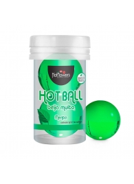 Лубрикант на масляной основе Hot Ball Beija Muito с ароматом мяты (2 шарика по 3 гр.) - HotFlowers - купить с доставкой в Таганроге