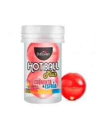 Лубрикант на масляной основе Hot Ball Plus с охлаждающе-разогревающим эффектом (2 шарика по 3 гр.) - HotFlowers - купить с доставкой в Таганроге