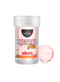 Лубрикант на масляной основе Hot Ball Plus с разогревающим эффектом (2 шарика по 3 гр.) - HotFlowers - купить с доставкой в Таганроге