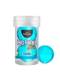 Лубрикант на масляной основе Hot Ball Plus с охлаждающим эффектом (2 шарика по 3 гр.) - HotFlowers - купить с доставкой в Таганроге