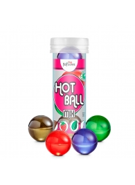 Ароматизированный лубрикант Hot Ball Mix на масляной основе (4 шарика по 3 гр.) - HotFlowers - купить с доставкой в Таганроге