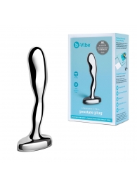 Стальной стимулятор простаты Stainless Steel Prostate Plug - 11,5 см. - b-Vibe - в Таганроге купить с доставкой