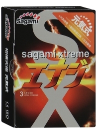 Презервативы Sagami Xtreme ENERGY с ароматом энергетика - 3 шт. - Sagami - купить с доставкой в Таганроге