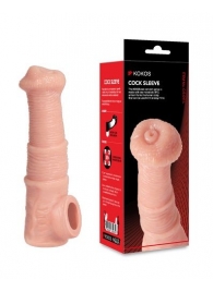 Телесная фантазийная насадка на член Cock Sleeve Size M - KOKOS - в Таганроге купить с доставкой