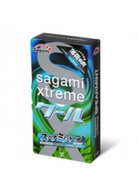 Презервативы Sagami Xtreme Mint с ароматом мяты - 10 шт. - Sagami - купить с доставкой в Таганроге