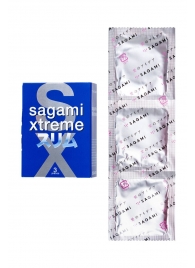 Розовые презервативы Sagami Xtreme FEEL FIT 3D - 3 шт. - Sagami - купить с доставкой в Таганроге