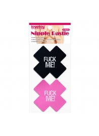 Набор из 2 пар пэстисов Cross Pattern Nipple Pasties - Lovetoy - купить с доставкой в Таганроге