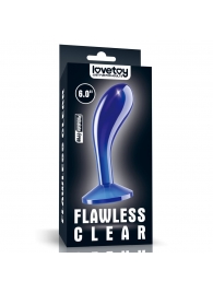 Синяя анальная втулка Flawless Clear Prostate Plug 6.0 - 15 см. - Lovetoy - в Таганроге купить с доставкой