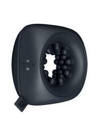 Черный мужской вибромассажер Ring Stroker - Satisfyer - в Таганроге купить с доставкой