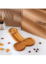 Деревянное блюдо для подачи в форме члена (32,5 х 20 х 1,7 см) - Сима-Ленд - купить с доставкой в Таганроге