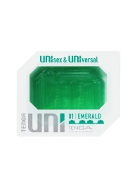 Зеленый мастурбатор-стимулятор Tenga Uni Emerald - Tenga - в Таганроге купить с доставкой