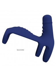 Синяя вибронасадка на пенис Vibrating Penis Sling - Baile - в Таганроге купить с доставкой