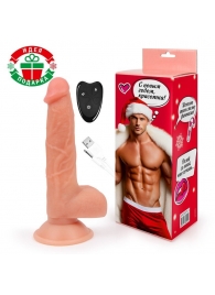 Телесный вибратор-реалистик с возвратно-поступательными движениями - Erowoman-Eroman купить в Таганроге с доставкой в Orgasmix.ru Телесный вибратор-реалистик с возвратно-поступательными движениями - Erowoman-Eroman