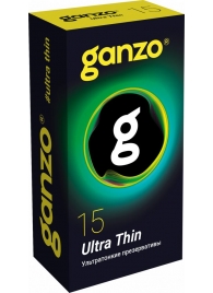 Прозрачные ультратонкие презервативы Ganzo Ultra thin - 15 шт. - Ganzo - купить с доставкой в Таганроге