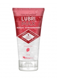 Интимный гель-смазка на водной основе Lubrimax Magic Strawberry - 75 мл. - ИнтелБИО - купить с доставкой в Таганроге