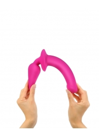 Ярко-розовый двусторонний фаллоимитатор Switch Plug-In Semi-Realistic Size L - Strap-on-me купить с доставкой в интернет-магазине Orgasmix в Таганроге Ярко-розовый двусторонний фаллоимитатор Switch Plug-In Semi-Realistic Size L - Strap-on-me