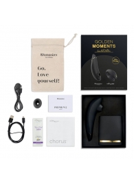 Набор для пар Golden Moments: Womanizer Premium 2 и We-Vibe Chorus - Womanizer купить в Таганроге с доставкой в Orgasmix.ru Набор для пар Golden Moments: Womanizer Premium 2 и We-Vibe Chorus - Womanizer