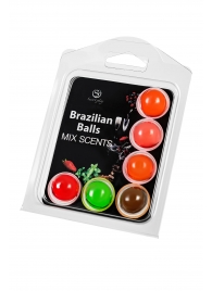 Набор из 6 шариков с ароматизированными массажными маслами Brazilian Balls - Secret Play - купить с доставкой в Таганроге