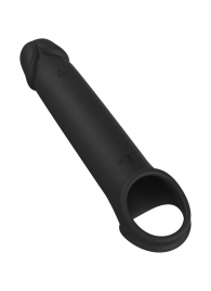 Черная насадка-удлинитель с вибрацией Vibrating Extender With Remote - Dream Toys - в Таганроге купить с доставкой