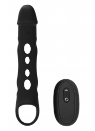 Черная насадка-удлинитель Vibrating Extender With Remote с вибрацией - Dream Toys - в Таганроге купить с доставкой
