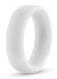 Белое люминесцентное эрекционное кольцо Silicone Glo Cock Ring - Blush Novelties - в Таганроге купить с доставкой