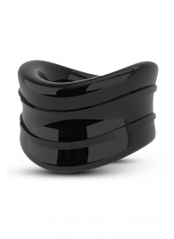 Черное эрекционное кольцо на мошонку Beef Ball Stretcher Snug - Blush Novelties - в Таганроге купить с доставкой