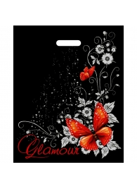 Черный пакет Glamour с вырубной ручкой (38х47 см) - Сима-Ленд - купить с доставкой в Таганроге