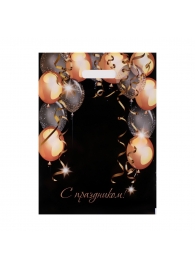 Пакет с вырубной ручкой и принтом в виде шариков (30х40 см) - Сима-Ленд - купить с доставкой в Таганроге