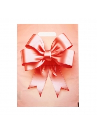 Пакет с принтом в виде банта с вырубной ручкой (30х40 см) - Сима-Ленд - купить с доставкой в Таганроге