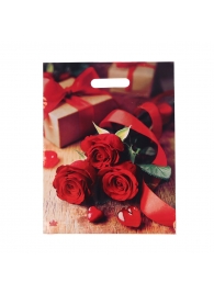 Пакет с принтом в виде роз (31х40 см) - Сима-Ленд - купить с доставкой в Таганроге