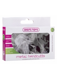 Чёрные металлические наручники SHOTS TOYS Black - Shots Media BV - купить с доставкой в Таганроге