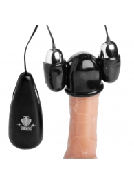 Черная стимулирующая насадка для головки полового члена Multi Speed Vibrating Penis Head Teaser - XR Brands - в Таганроге купить с доставкой